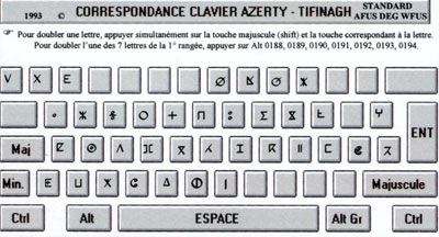 clavier tifinagh